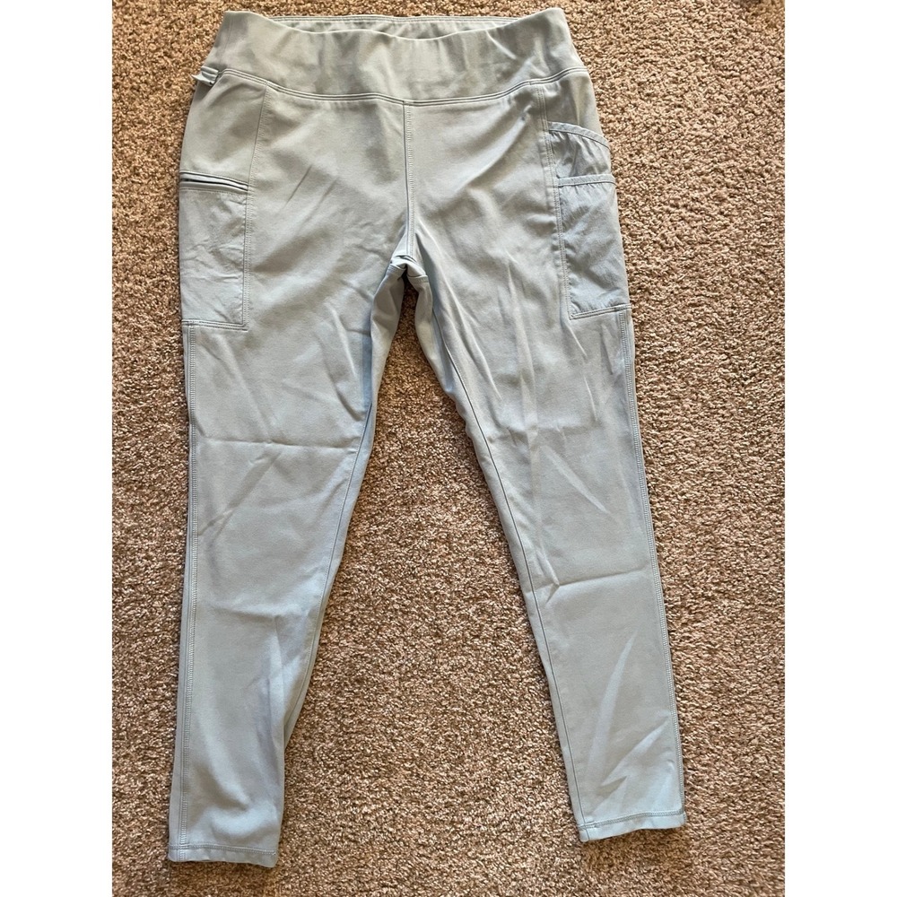 Carhartt Force Utility Leggings Womens Large Blue Fitted Work Pants Pockets